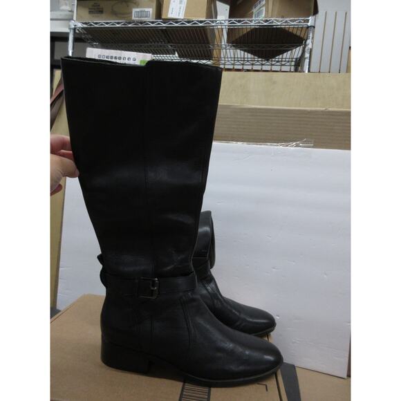 USED Naturalizer Women's Rena Knee High Riding Boot , Black Leather, Size 9 W - Picture 2 of 6